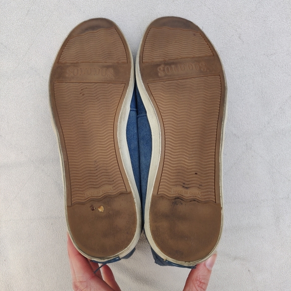 Soludos Desert Boot Chukka Blue Suede Boho Sz 7 - Picture 9 of 9